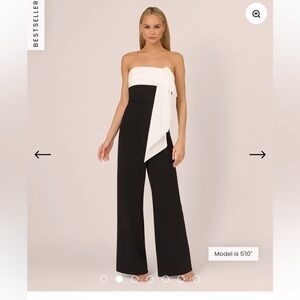 Adrianna Papell Monochrome Strapless Jumpsuit